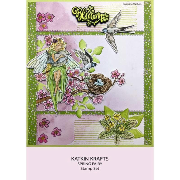 Katkin Krafts Clear Stamp Set 6"x 8" - Spring Fairy*