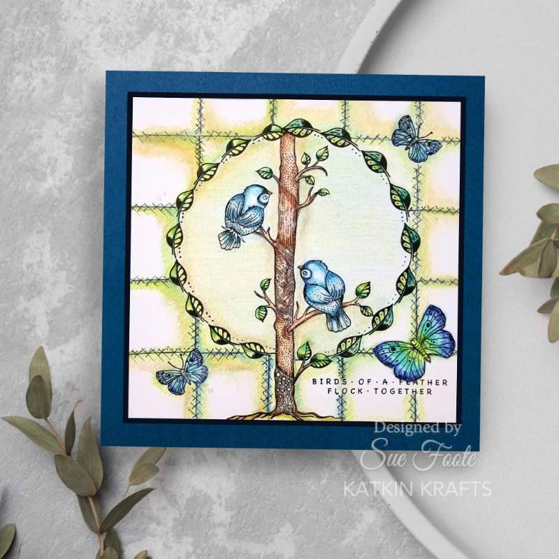 Katkin Krafts Clear Stamp Set 6"x 8" - Bright Birds*