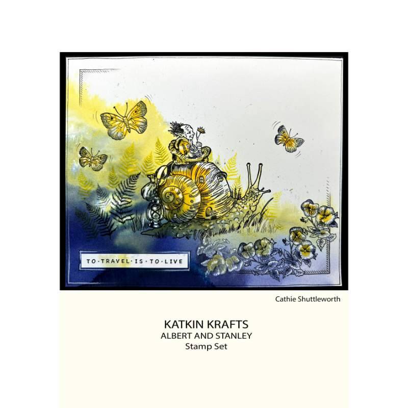 Katkin Krafts Clear Stamp Set 6"x 8" - Albert & Stanley*