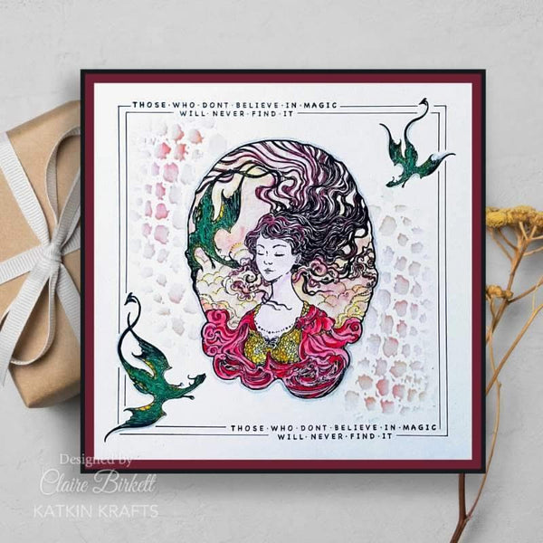 Katkin Krafts Clear Stamp Set 6"x 8" - Dragon's Breath