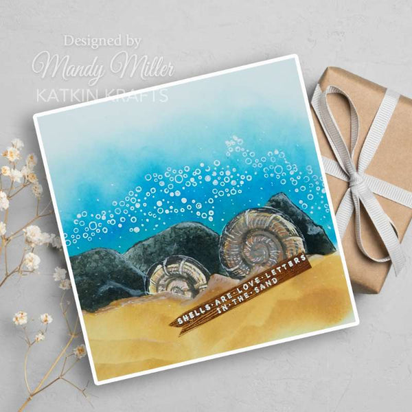 Katkin Krafts Clear Stamp Set 6"x 8" - Nautical Coquille