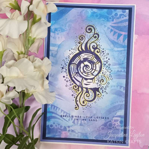 Katkin Krafts Clear Stamp Set 6"x 8" - Nautical Coquille
