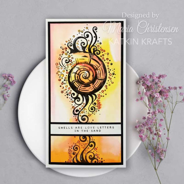 Katkin Krafts Clear Stamp Set 6"x 8" - Nautical Coquille