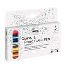 Kreul glass and porcelain pen set packaging with colorful markers on a white background