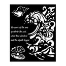 Stamperia Stencil 7.87" x 9.84" - Silent Sea - Waves & Shells