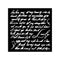 Stamperia Stencil 4.72"x 4.72" - Masquerade - Handwriting