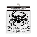 Stamperia Stencil 4.72"x 4.72" - Silent Sea - Crab