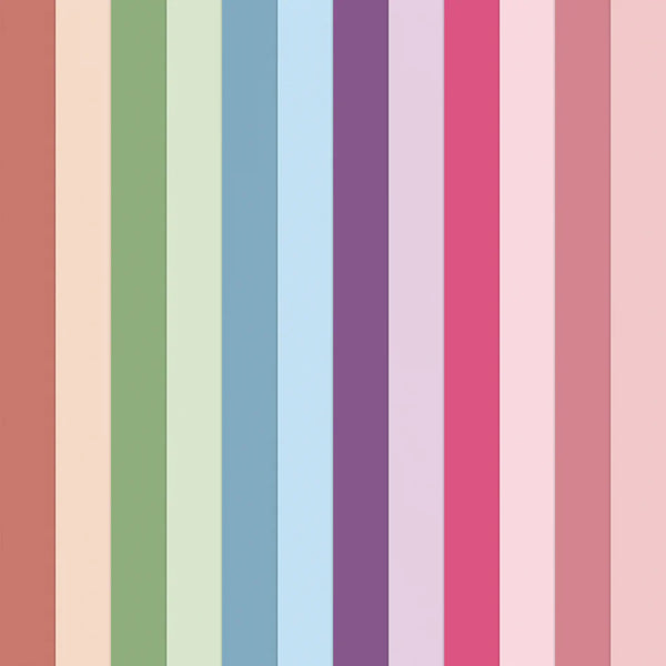 Katy Sue Twin Tones Printed Mat & Layer Cardstock 24 Sheets - Dusty Hues
