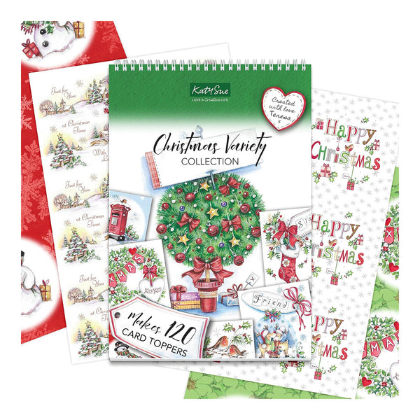 Christmas Variety Collection book with festive designs on a white background