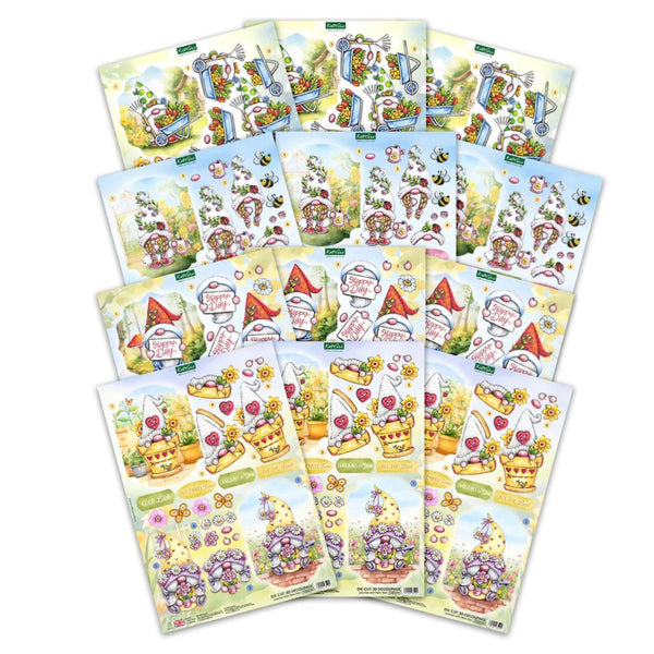 Katy Sue Die Cut Decoupage 12/Pkg - Garden Gnomes