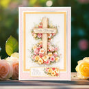 Katy Sue Die Cut Decoupage 3/Pkg- Wooden Cross & Roses