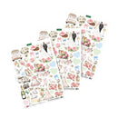 Set of wedding-themed decorative stickers on white background
