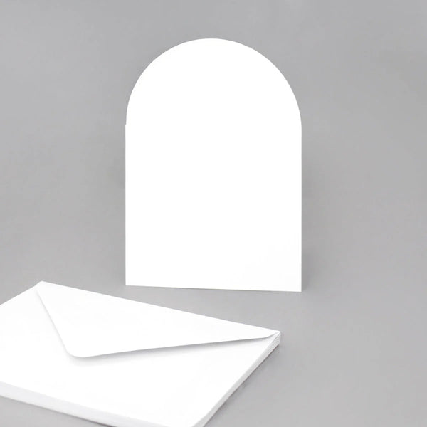 Katy Sue White Arched Single Fold Cards & Envelopes 10/Pkg