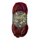 Red and gold yarn skein with King Cole Firefly label on a white background
