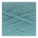 Close-up of teal yarn on a white background