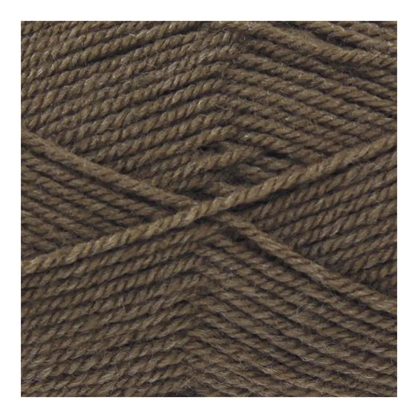 Close-up of brown yarn with a textured pattern