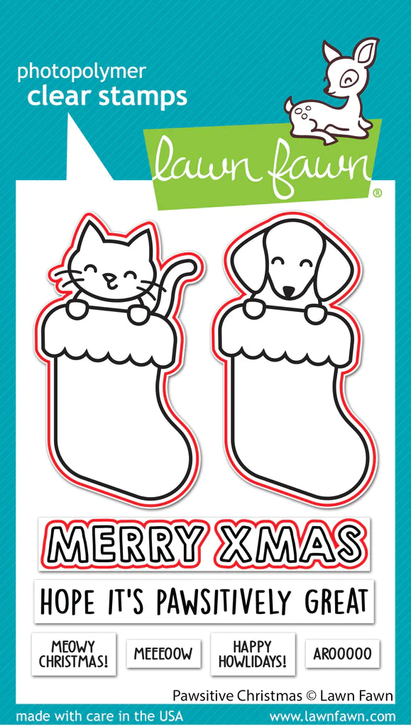 Lawn Cuts Custom Craft Die Pawsitive Christmas*