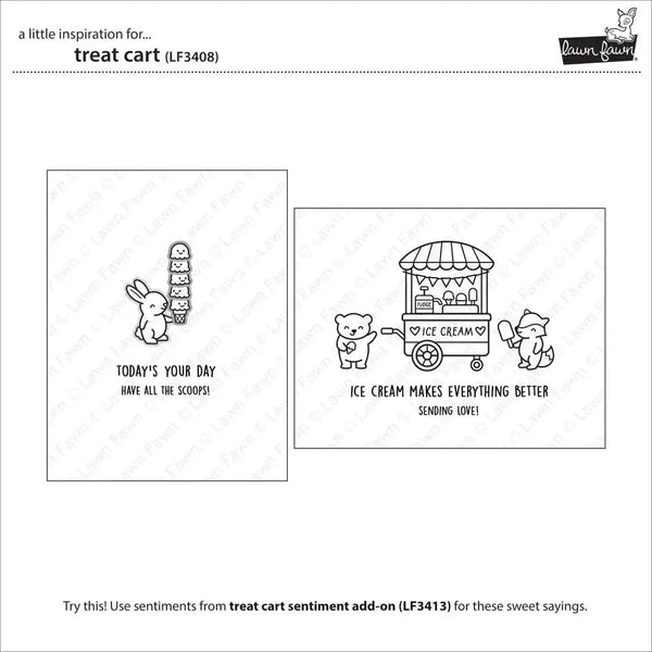 Lawn Fawn Clear Stamp Set - Treat Cart*