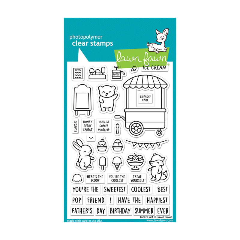 Lawn Fawn Clear Stamp Set - Treat Cart