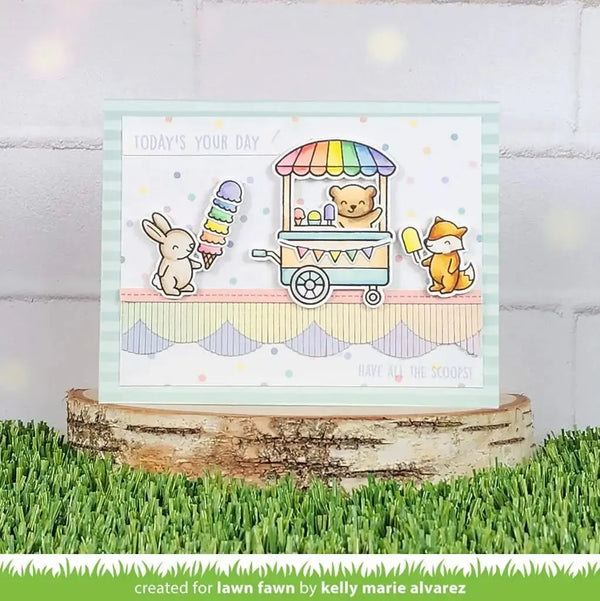 Lawn Fawn Clear Stamp Set - Treat Cart Sentiment Add-On*