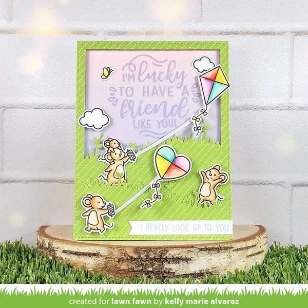 Lawn Cuts Custom Craft Dies - Give it a Whirl Messages: Friends*