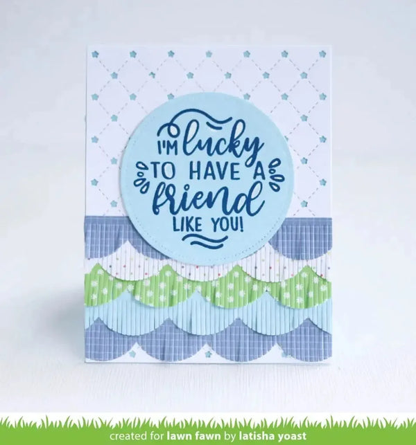 Lawn Cuts Custom Craft Dies - Give it a Whirl Messages: Friends*