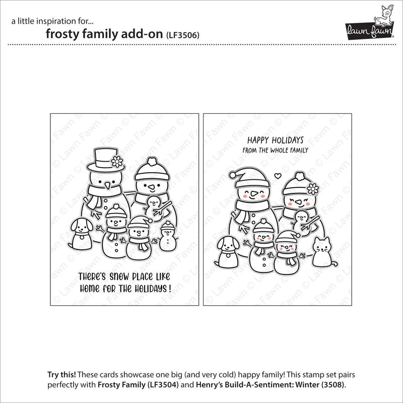 Lawn Cuts Custom Craft Dies - Frosty Family Add-on