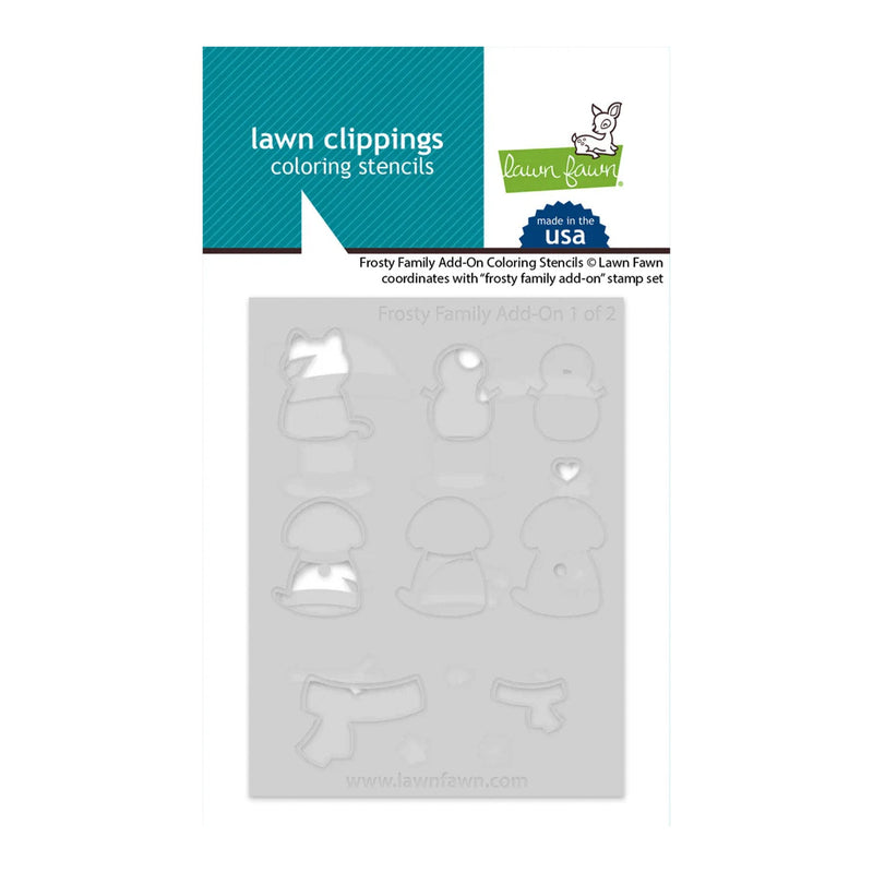 Lawn Fawn Frosty Family Add-on Colouring Stencils*