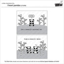 Lawn Fawn Clear Stamp Set - I Heart Pandas