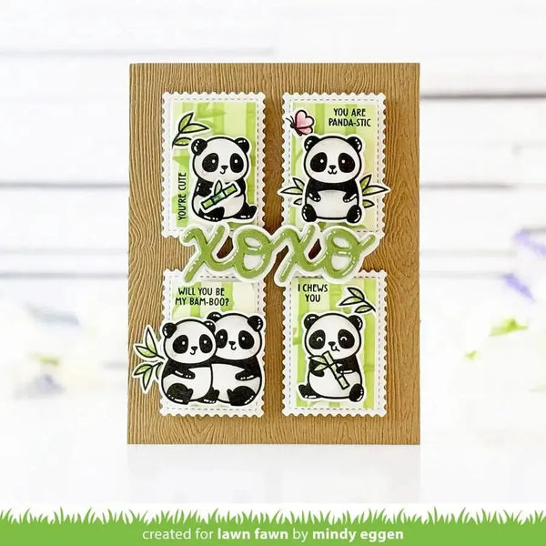 Lawn Fawn Clear Stamp Set - I Heart Pandas