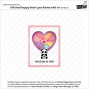 Lawn Cuts Custom Craft Dies - Stitched Happy Heart Geo Frame Add-On*