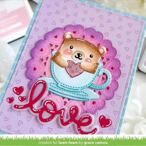 Lawn Cuts Custom Craft Dies - Scripty Love Outline Add-on*