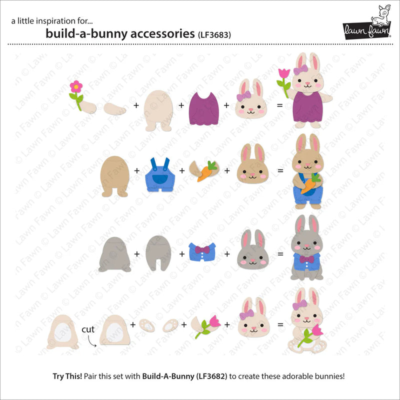 Lawn Cuts Custom Craft Dies - Build-a-Bunny Accessories