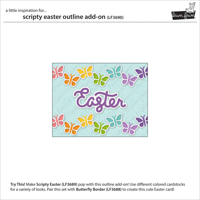 Lawn Cuts Custom Craft Dies - Scripty Easter Outline Add-on