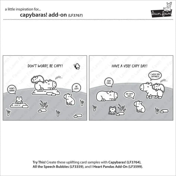 Lawn Fawn Clear Stamp Set - Capybaras! Add-On