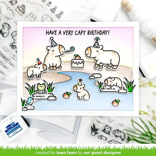 Lawn Fawn Clear Stamp Set - Capybaras! Add-On