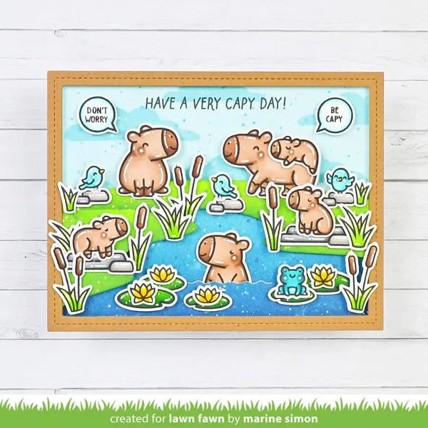 Lawn Cuts Custom Craft Dies - Capybaras! Add-On