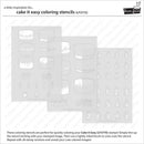 Lawn Clippings Colouring Stencils - Cake It Easy