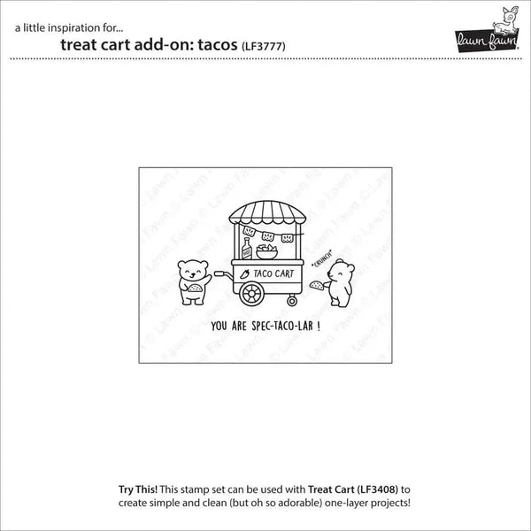 Lawn Clippings Colouring Stencils - Treat Cart Add-On: Tacos