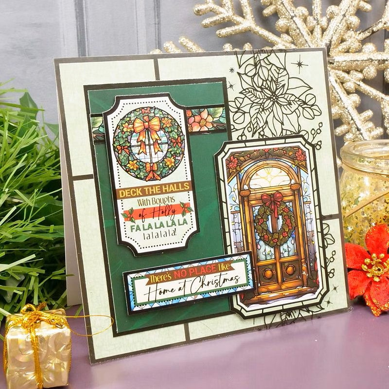 Hunkydory Stained Glass Christmas Luxury Foiled Acetate