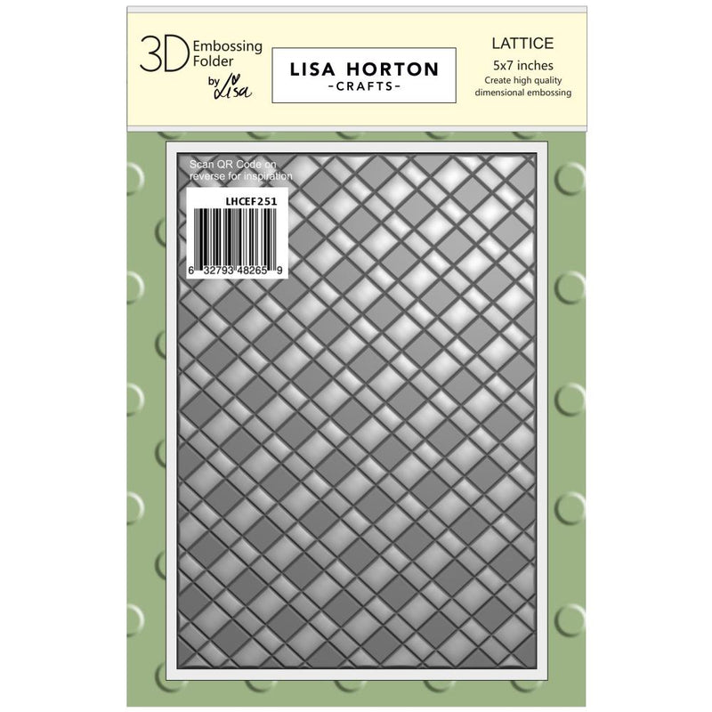 Lisa Horton Crafts Embossing Folder Lattice