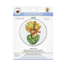 Lady Bird Designs No Count Cross Stitch Kit 15cm Round - Yellow Cactus