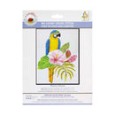 Lady Bird Designs No Count Cross Stitch Kit 25.4x34cm - Hibiscus Macaw