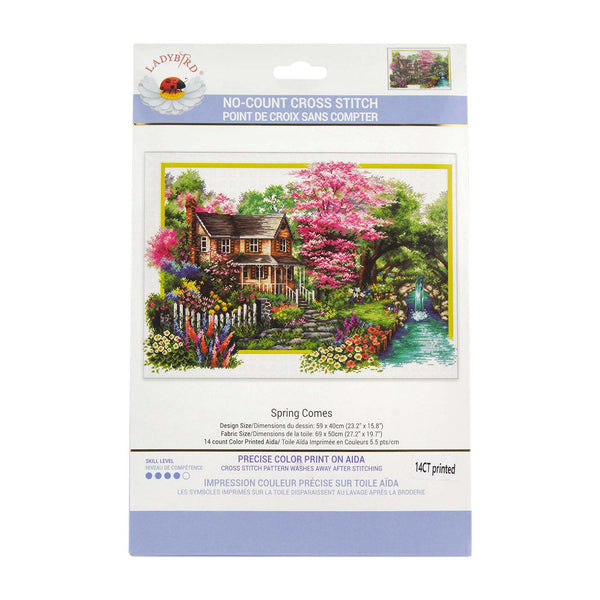 Lady Bird Designs No Count Cross Stitch Kit 59x40cm - Spring Comes