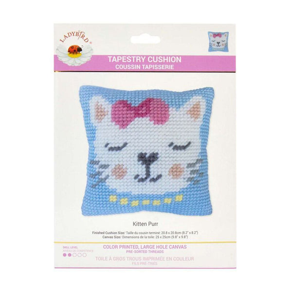 Lady Bird Designs Sudan Tapestry Cushion Kit 10" x 10" - Kitten Purr