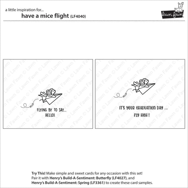 Two black and white card designs with text and a butterfly illustration on a white background.
