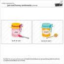 Illustrations of a jar labeled 'Jam' and a jar labeled 'Honey' with text 'You're my jam!' and 'You're my honey!' on a white background.