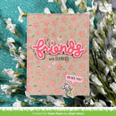 Card with floral design and text 'If friends were flowers, I'd pick you!' on a floral background.