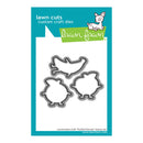Lawn Cuts custom craft dies packaging with 'lawn fawn' branding on a white background