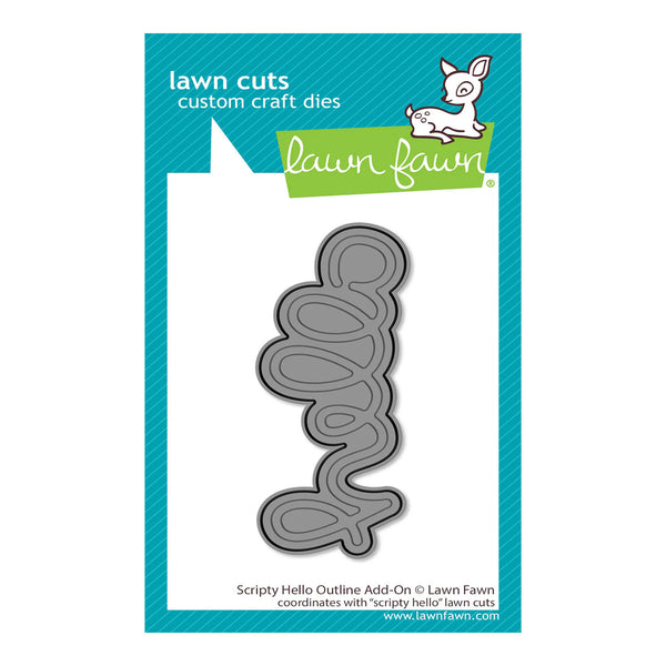Lawn Cuts custom craft die by Lawn Fawn on a blue and white packaging